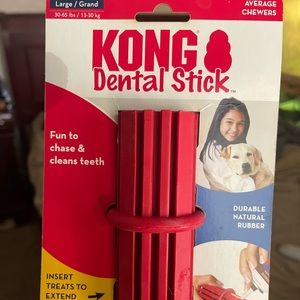 Brand new Kong Dental Stick Durable Rubber Toy Size Large